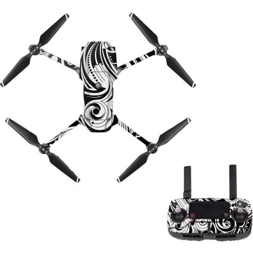 Illustration Style Decal Skin Sticker For DJI Mavic Pro Drone + Remote Controller + 3 Batteries Protection Film Cover Style 3