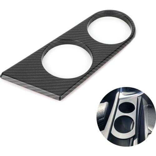 Carbon Fiber Style Drink Cup Holder Trim Decor Cup Holder Cover Fit for 1 Series 116 116i 118 118i 118d 120 120i E87 E81 E82 E88