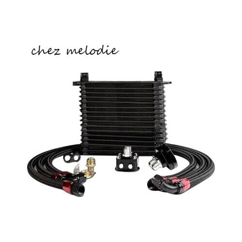 Universal TRUST Type Japanese 15rows AN10 oil cooler radiator kit+splite filter adaptor Relocation Sandwich Plate