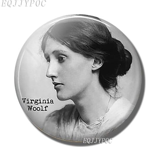 Virginia Woolf Portrait Fridge Magnet 30 MM Glass Dome Removable Magnetic Refrigerator Stickers Note Holder Vintage Home Decor
