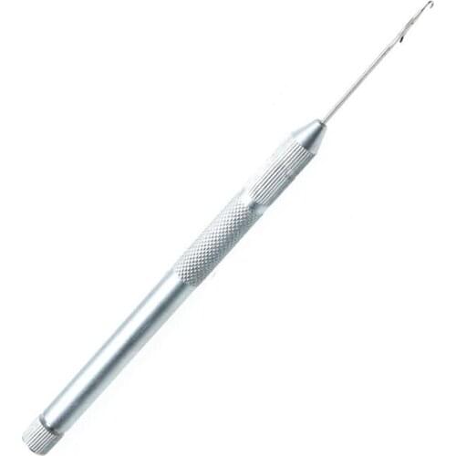 Top quality Aluminium Thread Hook Tool Needle Loop Micro Ring Hair Extensions beads hair hook needle