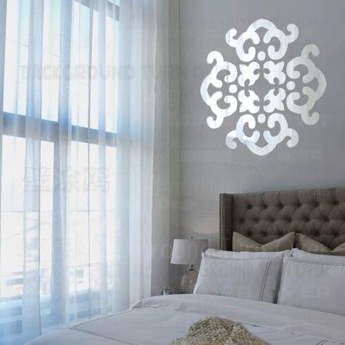 Mirror Stickers Sticker Bathroom Decor Room Decoration 3D Long Full Body Wall Mirrored Mural On The Wallpaper Chandelier R174