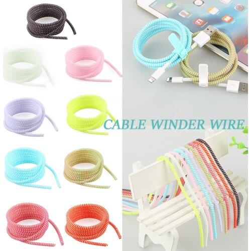 1.4M Protector Cable For Phones Cable USB Charging Data Line Anti-break Spring Protect Rope Protector Earphone Case Cover Manage