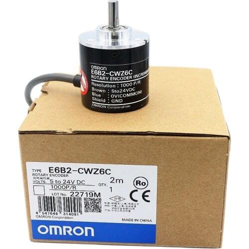 Free Shipping Incremental Rotary Encoder NPN Open Collector E6B2-CWZ6C 100 200 360 600 1000 1024 2500 P/R