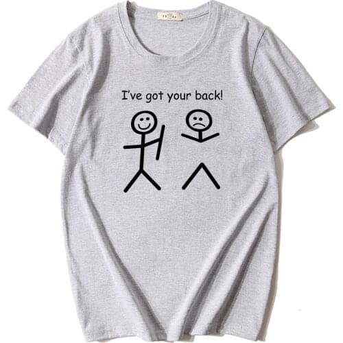 2021 Summer 100% Cotton Mens t-shirt I've Got Your Back Funny Printing T Shirt Soft High Quality Short Sleeve Mens clothing