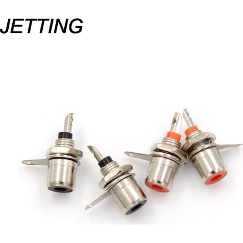 4Pcs/lot RCA Chassis Panel Mount Jack Plug Socket Connectors Professional Grade Audio Connectors
