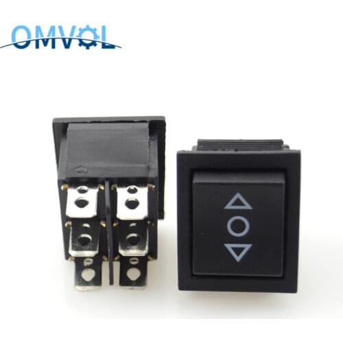 5pcs Momentary Rocker Switch 6 Flat Pins Double Sides Spring Return To Middle After Released