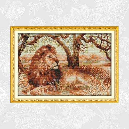 The African Lion cross stitch Patterns count print canvas 14ct 11ct cross-stitch kits diy handmade embroidery needlework