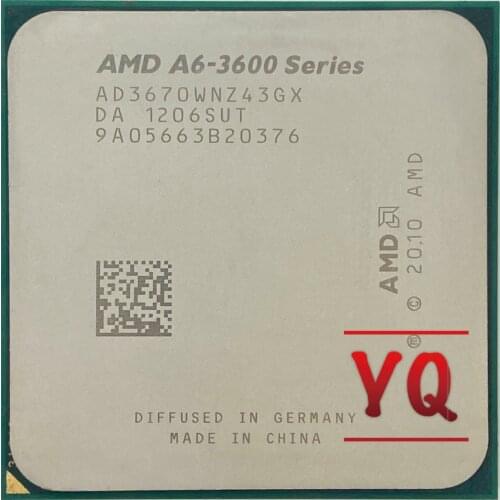 AMD A6-Series A6-3670K A6 3670 k 2.7 GHz Quad-Core CPU Processor AD3670WNZ43GX Socket FM1