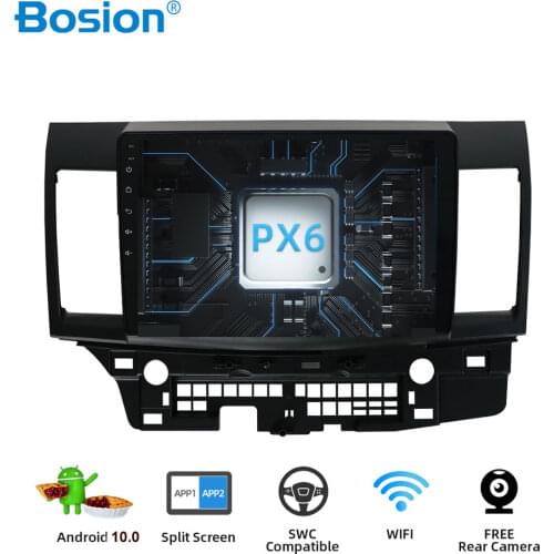 Bosion Android Car Radio for Mitsubishi lancer 10.1 inch PX6 Octa Core wifi Bluetooth video audio Multimedia 2din car dvd player