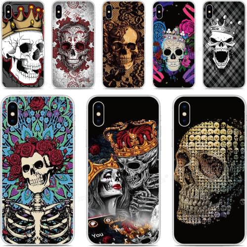Skull Bone Phone Case For Huawei Nova 5 6 SE 7i Y7P 4e Y5 Y6 Honor 20 9X 8S Mate 30 P40 Plus P30 Pro Lite E P Smart 2019 Cover