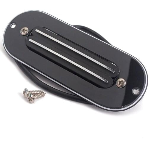 Black Dual Rail Humbucker Pickup With Mounting Screws For Acoustic Electric Guitar Replacement Parts