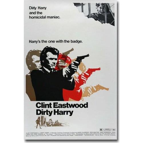 D0265 Dirty Harry Movie Silk Fabric Poster Art Decor Indoor Painting Gift