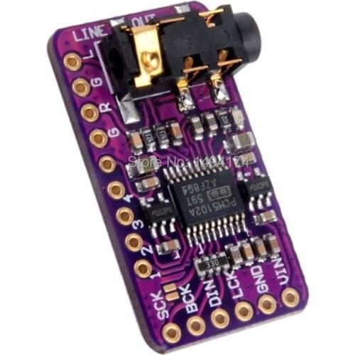 WQScosea Q8S-208 I2S PCM5102 DAC Decoder Player Audio Board Module Sound Card Line out Stereo Jack Than ES9023 PCM1794