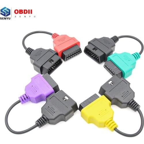 For Fiat MultiECUScan / FiatECUScan Adapter Cable Bundle OBD OBD2 ECU Cables Leads ABS Airbag Diagnostic Scanner 4PCS Full sets