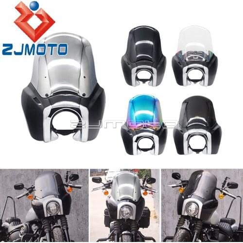 For Harley Softail 2018-2021 Street Motorcycle Front Headlight Fairing Mask Head Light Lamp Cover Street Bob FXB Standard FXST