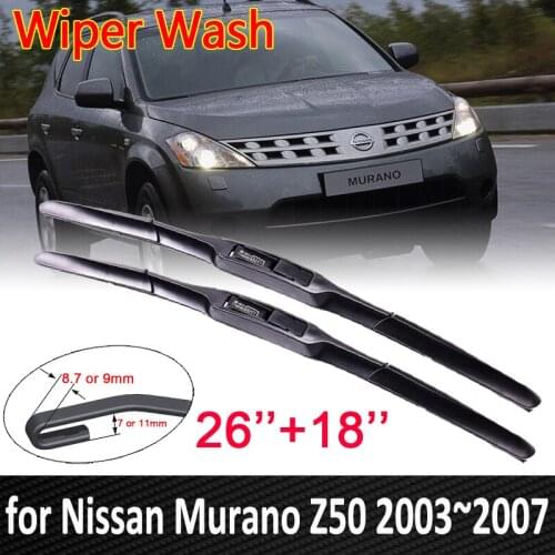 For Nissan Murano Z50 2003 2004 2005 2006 2007 Car Wiper Blades Front Windscreen Windshield Wipers Car Accessories Stickers