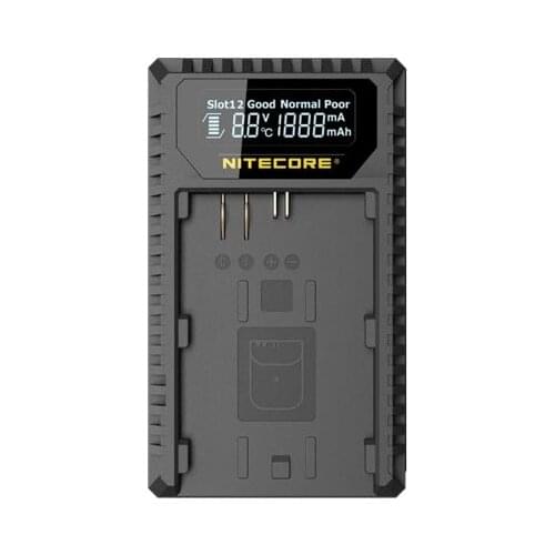 Nitecore UCN1 USB Dual Slot Travel Charger For Canon EOS LP-E6 LP-E6N LP-E8 Batteries Rebel MarkII MarkIII X4 T Series Camera