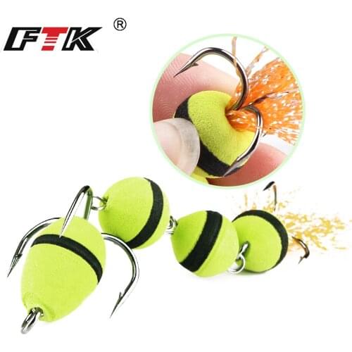 FTK 5.7g insect foam bait soft bait swimming bait multi-joint artificial bait with tweeter perch pike