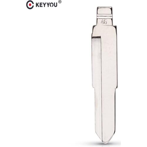 KEYYOU 10 pcs/lot Metal Blank Uncut Flip KD Remote Key Blade Type #46 for Domestic Truck Minibus