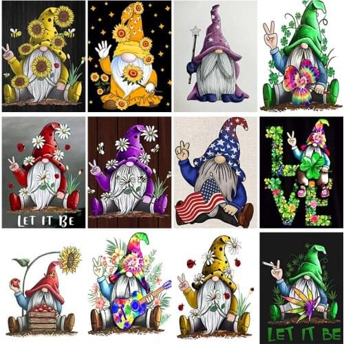 Round Diamond Painting Cartoon Dwarf Combination Diamond Embroidery Cross Stitch Rhinestone Art Kids Room Decor Handmade Gift