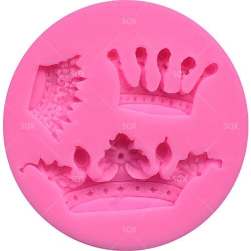 Mini Imperial Crown Shaped Silicone Fondant Mould Cake Decorating Baking Tools Kitchen Accessories SQ1499