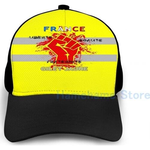 Fashion Yellow Vest France Basketball Cap men women Graphic print black Unisex adult hat