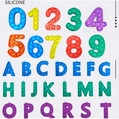 Pop Abc Letters Numbers Silicone Fidget Toys Bulk Pack Pop Push Bubble School Supplies Pop Math Alphabet Set Sensory Antistress