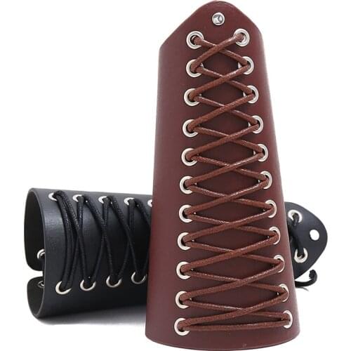 Punk Wide black leather bracelet for men 2020 rope braided Bracers jewelry sport motorcycle guitar accessories erkek bileklik