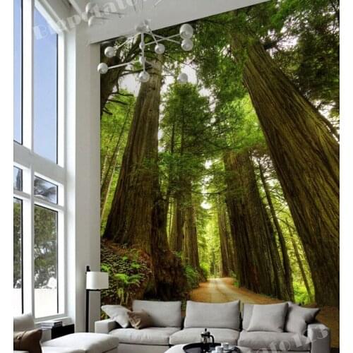 Custom 5d Papel Murals Big Tree Forest 3d Photo Murals Wallpaper for Living Room TV Sofa Background 3d Wall Mural Wall paper