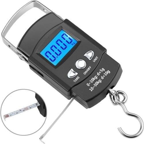 50kg Portable Digital Scale Excellent ABS Plastics Prolonged Durable Electronic Hand Held Hook Balance Weighing Home Tool