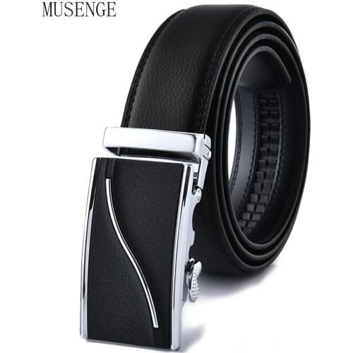 Fashion Automatic Buckle Belt for Men Luxury Brand Designer Jeans High Quality Mens Belts Black Brown Big Size 130cm 3.5cm Wide