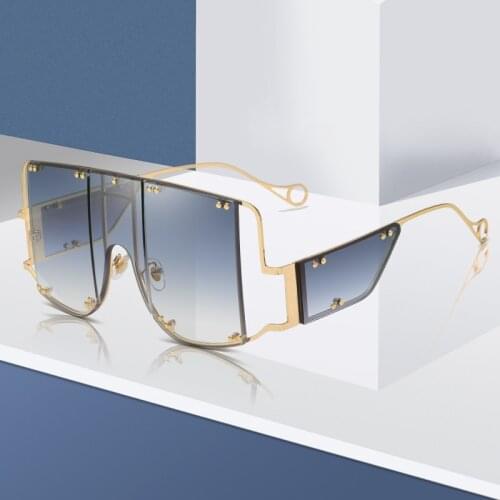 Fashion Oversized Sunglasses Women Brand Design Sunglasses Men Vintage Sunglasses Luxury Retro Square Sun Glasses UV400 Shades
