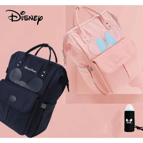 Disney Diaper Bag Baby Bag Large Capacity Maternity Care Bag Diaper Organizer Travel Stroller USB Baby Bottle Insulated Bag Hook