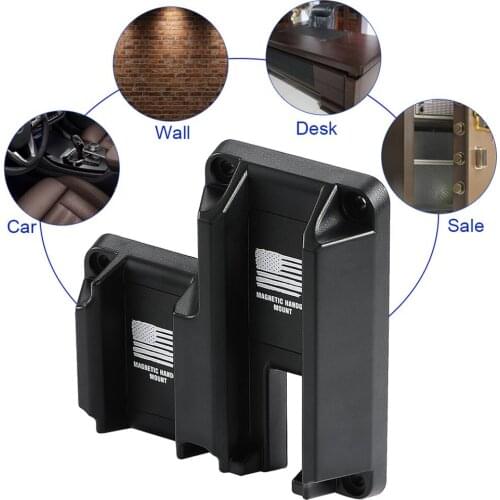 Tactical Magnetic Leather Case Holder Magnet Mount Hidden Stock Quick Draw Load Fit Flat Top Hunting Fixed Bracket