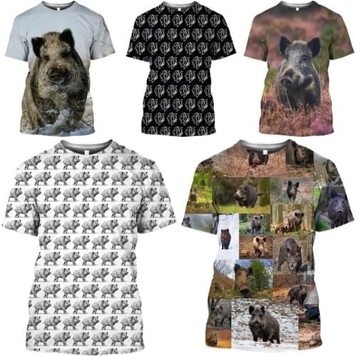 Mamba Top 3D Print Animal Wild Boar Tshirt Men Hunting Game Harajuku Tee Wildlife Mammal Cape Warthog Pig T Shirt Women Clothing