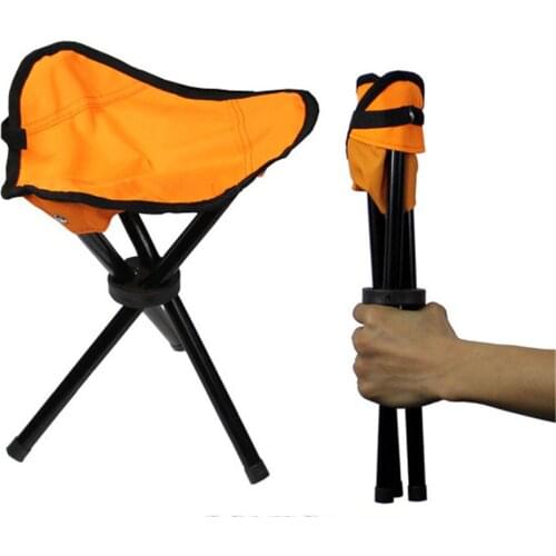 3 Colors Outdoor Fishing Chair Portable Tripod Stool Folding Chair Camping Walking Picnic Garden Foldable Three Feet Beach Chair