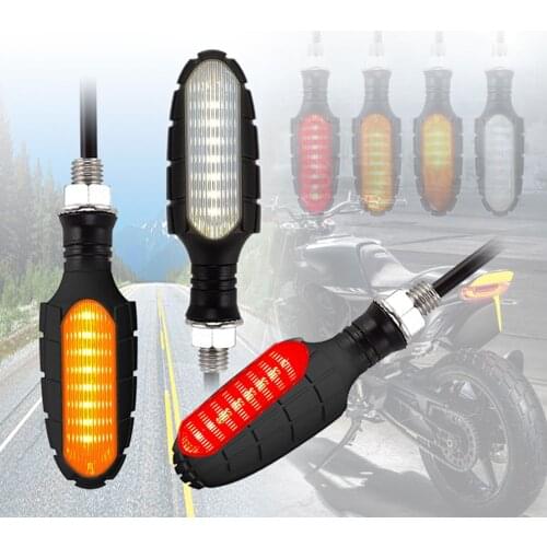 Universal Motorcycle Turn Signal 16 LED Lights Indicators Signal Light for Motorcycles ATVs and Street Bikes