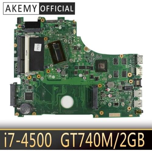 X750LB laptop motherboard For ASUS X750LB X750LN X750L K750L A750L mainboard motherboard test 100% ok I7-4500 CPU GT740M/2GB