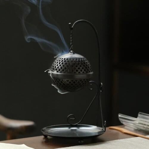 Iron Hanging Waterfall Backflow Incense Burner Metal Coil Incense Holder Aromatherapy Censer Gift Home Decor Creative Decoration