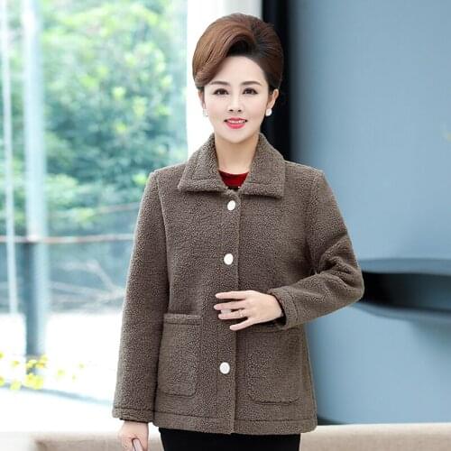 Woman Short Lamb Jacket Wool Coat Fashion Harajuku Jacket