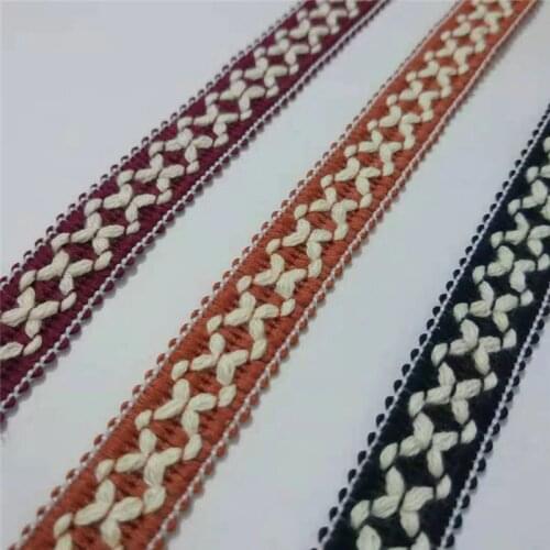 1 meter Cotton Webbing 15mm wide Woven Ribbon Cotton Ribbons Clothing Webbing strap Webbing tape