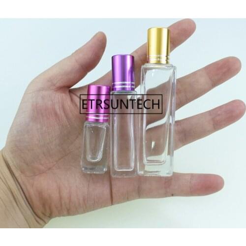 3ml 7ml 10ml Mini Glass Roll on Bottle With glass Roller Small Essential Oil Roller-on Sample Bottle F1534
