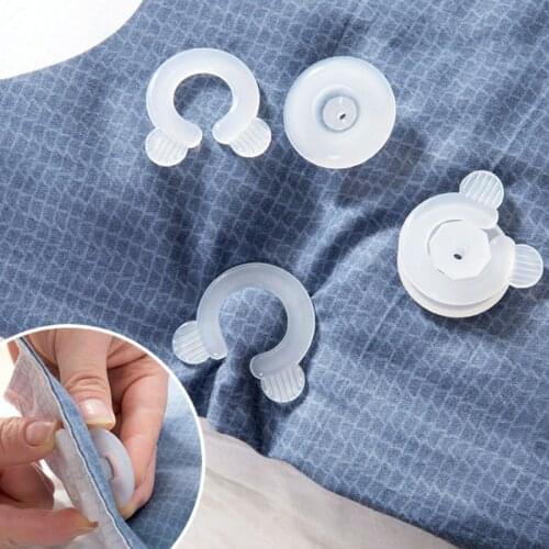 4 pcs Quality Plastic Durable Comforter Clamp Bed Duvet Fastener Home Holder Sheet Clip Quilt Gripper Blanket Cover gadgets