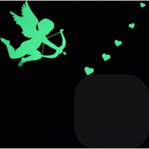 7.5CM*7.5CM Cupid Cute Child Luminous Switch Sticker Childrens Room Wall Sticker L-029