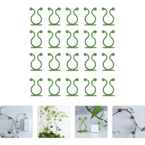 80Pcs Plant Climbing Wall Fixture Clips Wall Vines Fixture Wall Sticky Hooks Garden Yard Vegetable Fruit Flower Plant Support