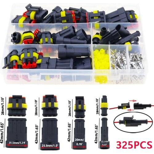 96/352/708pcs connector HID waterproof connector 1/2/3/4 Pins 26 Sets Car Electrical Wire connectors Plug Truck Harness 300V 12A