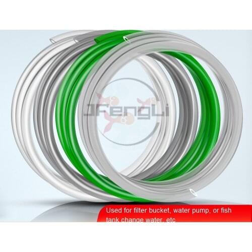 Aquarium Water Changing Pipe Filter Bucket Inlet And Outlet Water Quality Hose Transparent Green Silicone Water Tube Fish Tank