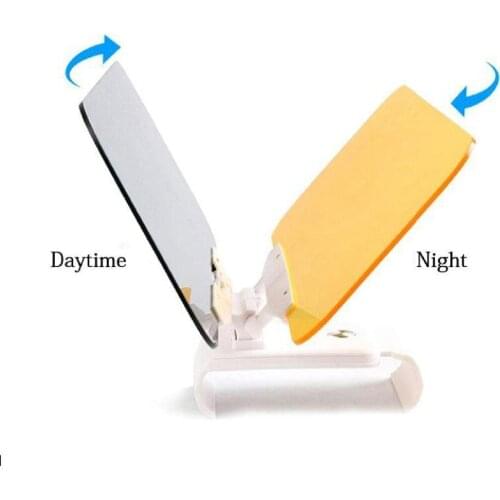 Partol Car Sun Visor Car Anti-Glare Dazzling Goggle Day Night Vision Driving Mirror UV Fold Flip Down Clear View Visor