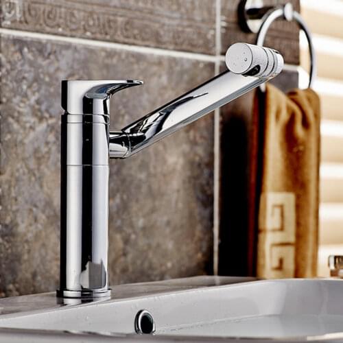BAKALA All copper Bathroom faucet 360 degree rotation wash basin counter basin Hot and cold mixer taps LT-605/LT-606